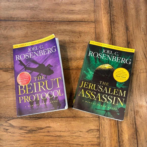Joel C Rosenberg Book Bundle,The Beirut Protocol & Jerusalem Assassin,Paperbacks - Picture 1 of 4